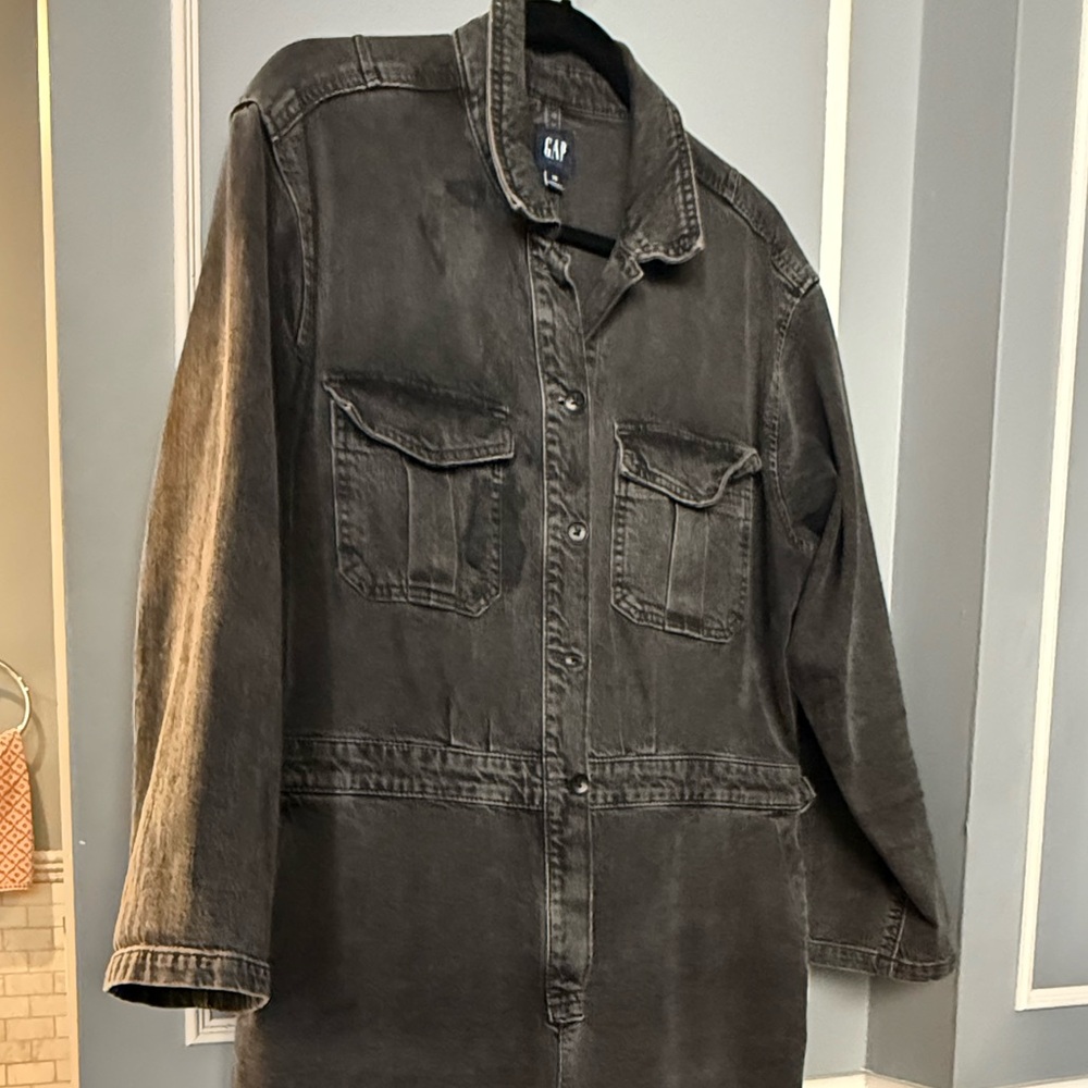 Gap Black Denim Jumpsuit